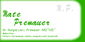 mate premauer business card